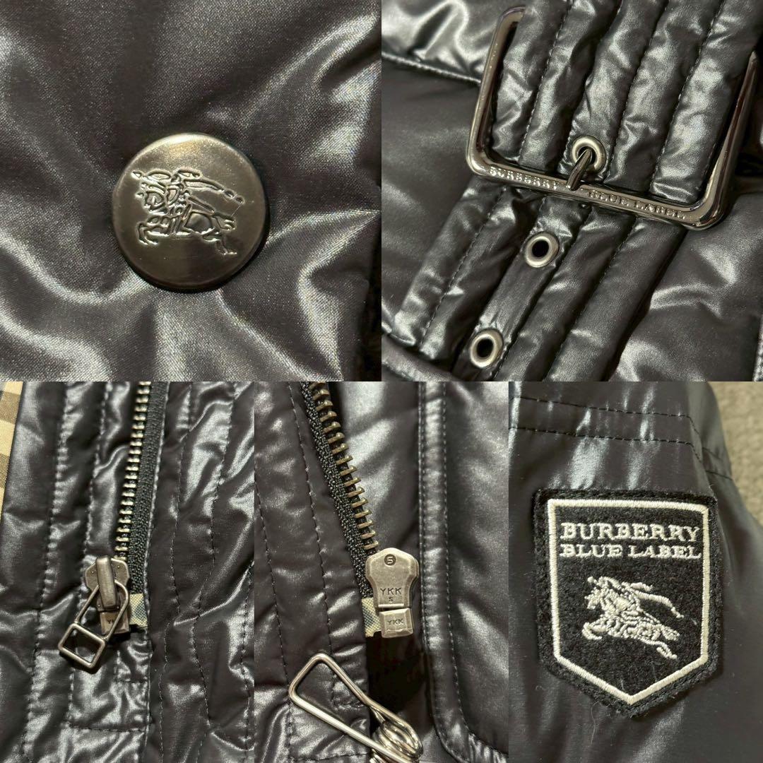 BURBERRY バーバリー ダウンコート ノバチェック エンブレム サイズ38