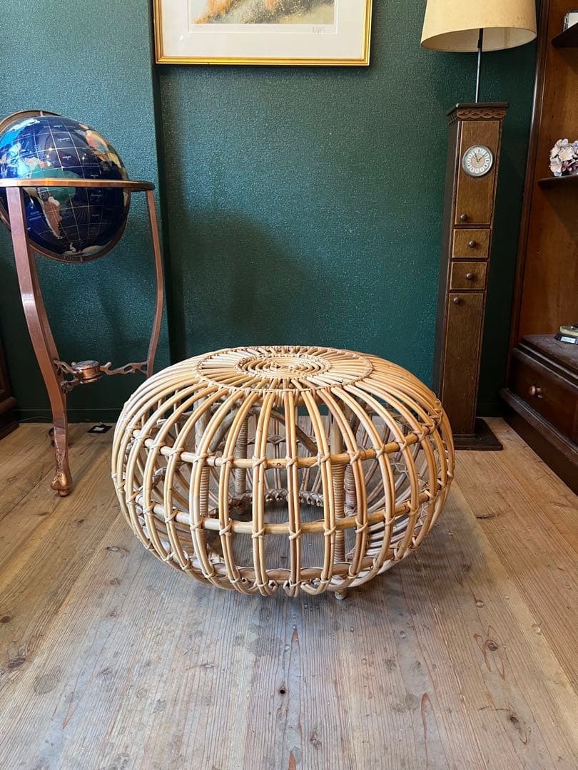 オットマン スツール シカ・デザイン ラタン 籐 インテリア 椅子