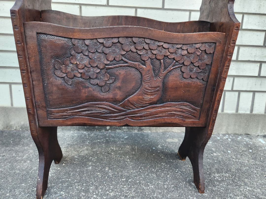 軽井沢彫　マガジンラック