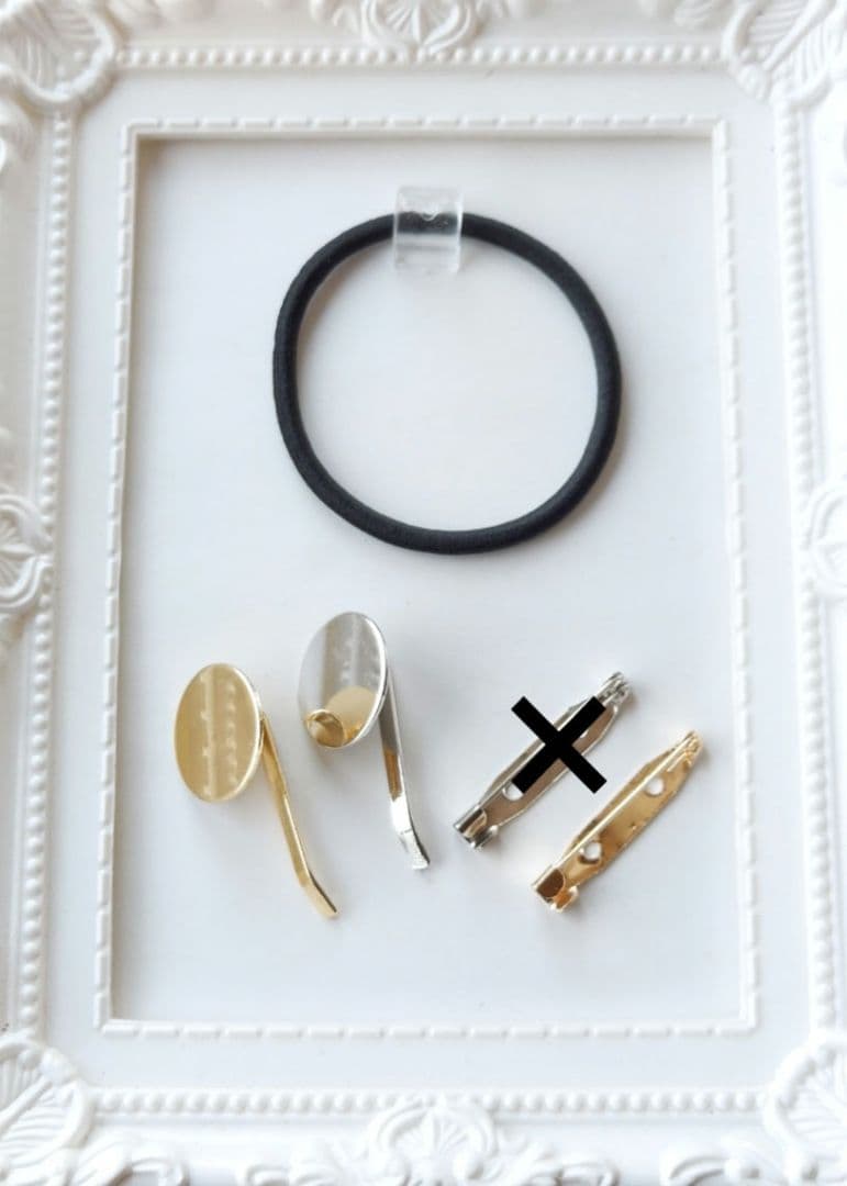 【1674】レジン　マトリカリア　ヘアゴム　ポニーフック　ブロ―チ　ハンドメイド