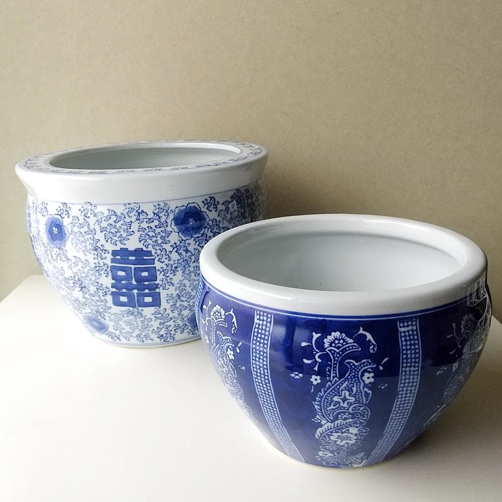 シノワズリ　染付鉢 2点セット