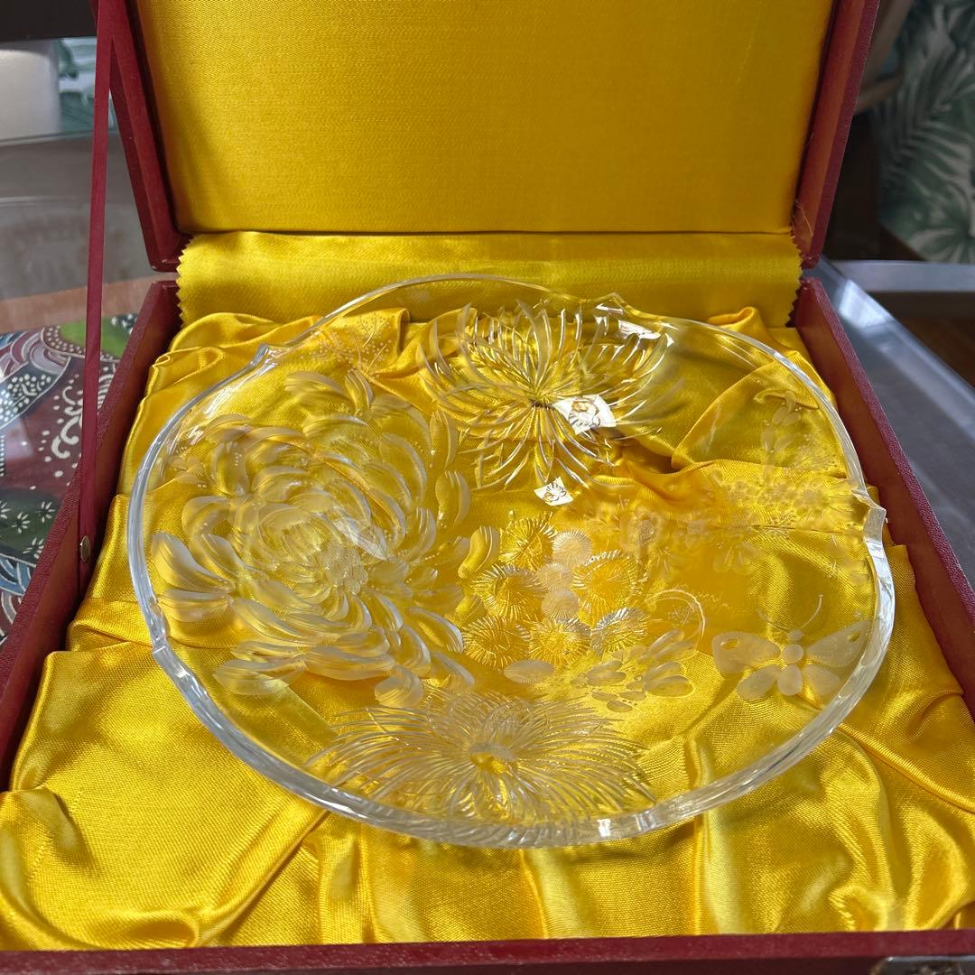 ミ*マ様 マイセン クリスタル ボウル 皿 カットガラス ガラス鉢