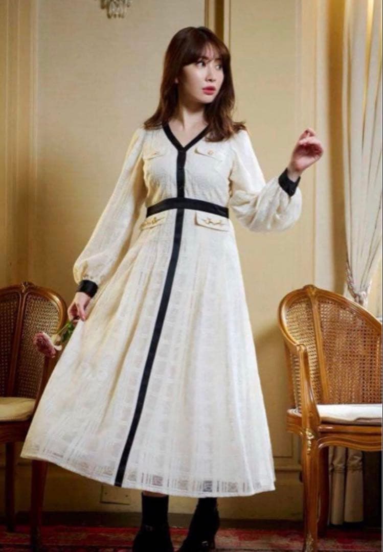 ワンピース herlipto Nottingham Lace Long Dress S