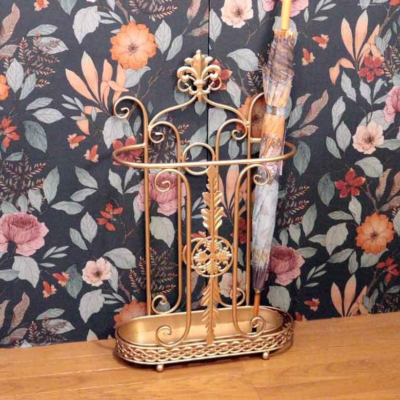 傘立て アンブレラスタンド オーバル シャンパンゴールドィンテージ