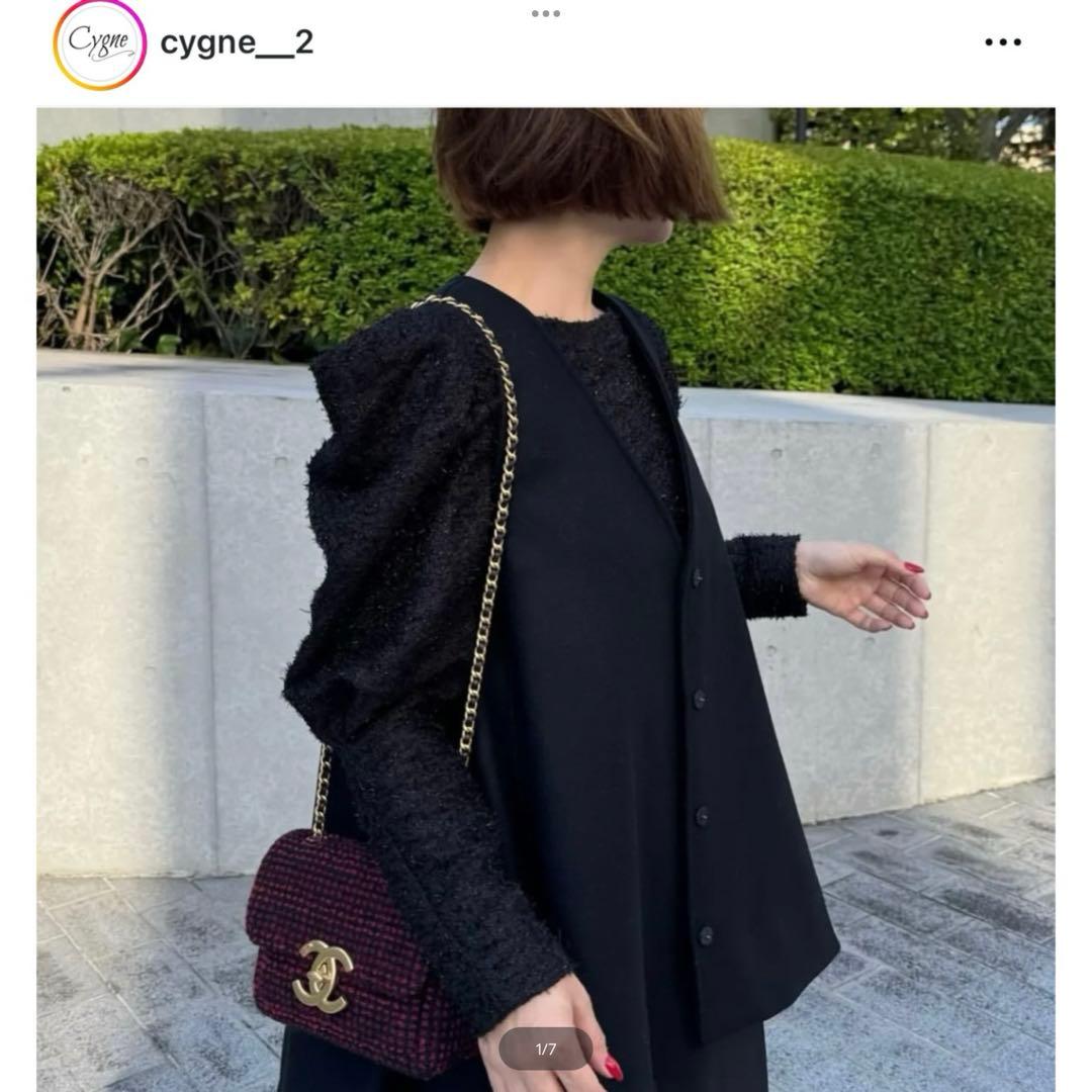 シーニュCygne とんがらないラメトップス ブラック