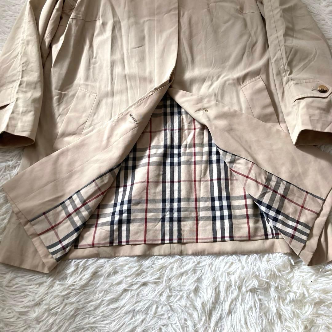バーバリーロンドン　ステンカラーコート　ノバチェック　大きいサイズ　13号