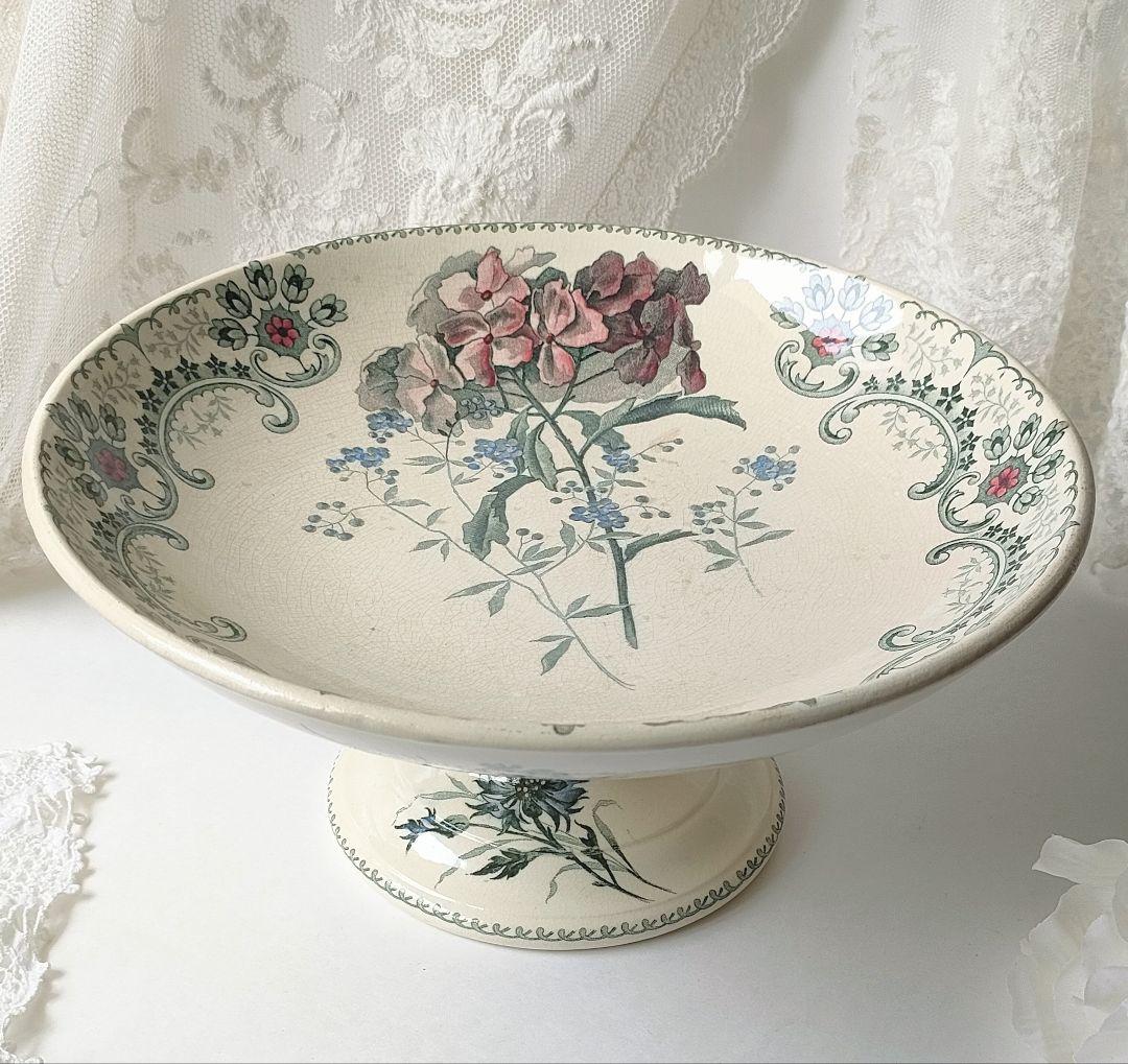 希少　ジョワジールロワ　切り花　コンポティエ　フランスアンティーク