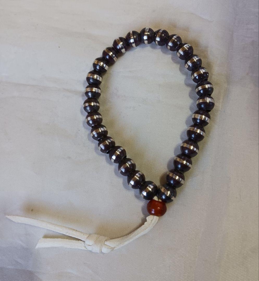 ナバホパール　太め　ブレスレット　シルバー925