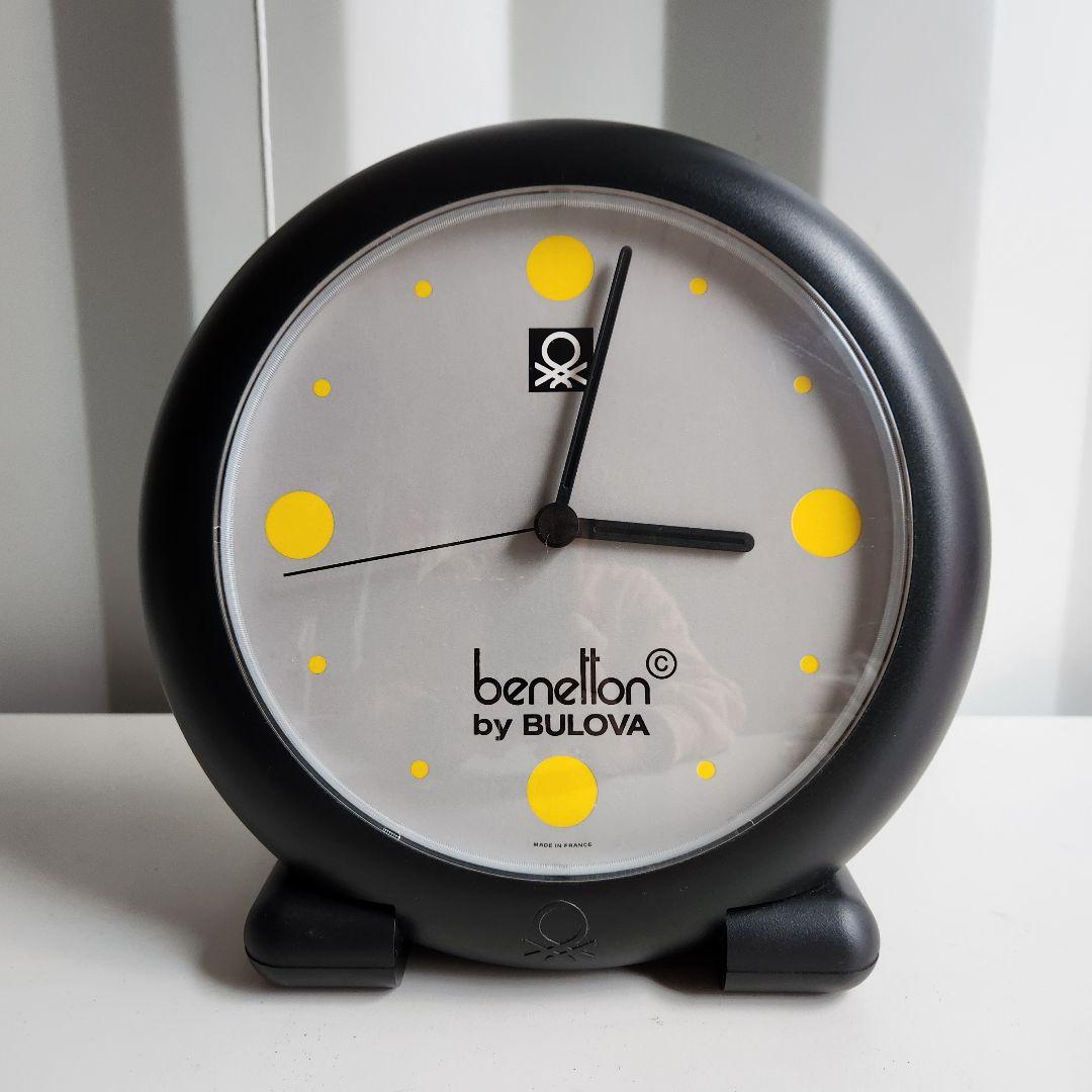 希少 80's フランス製 ヴィンテージ Benetton Bulova 置時計