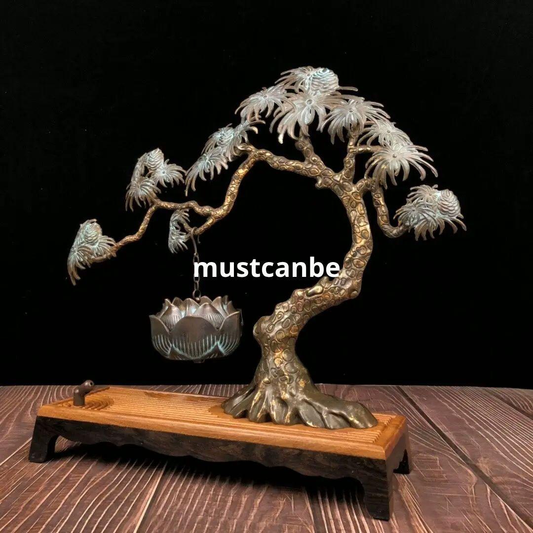 銅器 弔炉 大樹蓮華弔炉 室内薫香炉 香道具 工芸品 置物