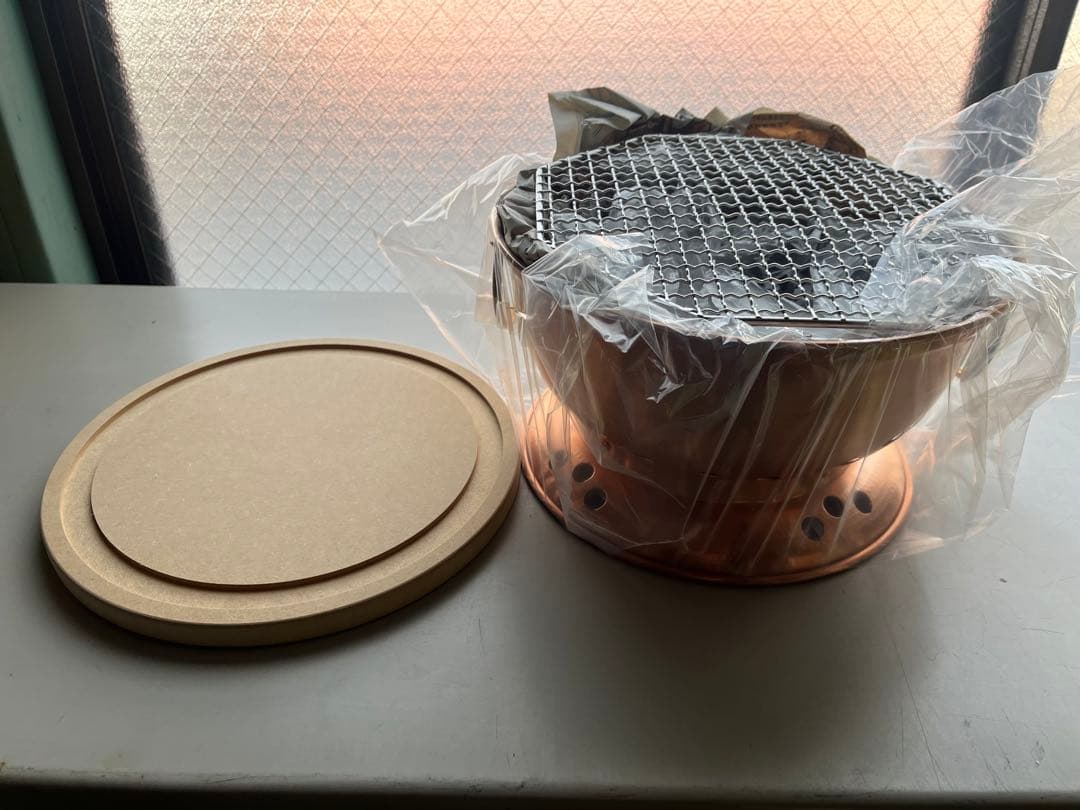 銅製バーベキューグリル ハンドル付き