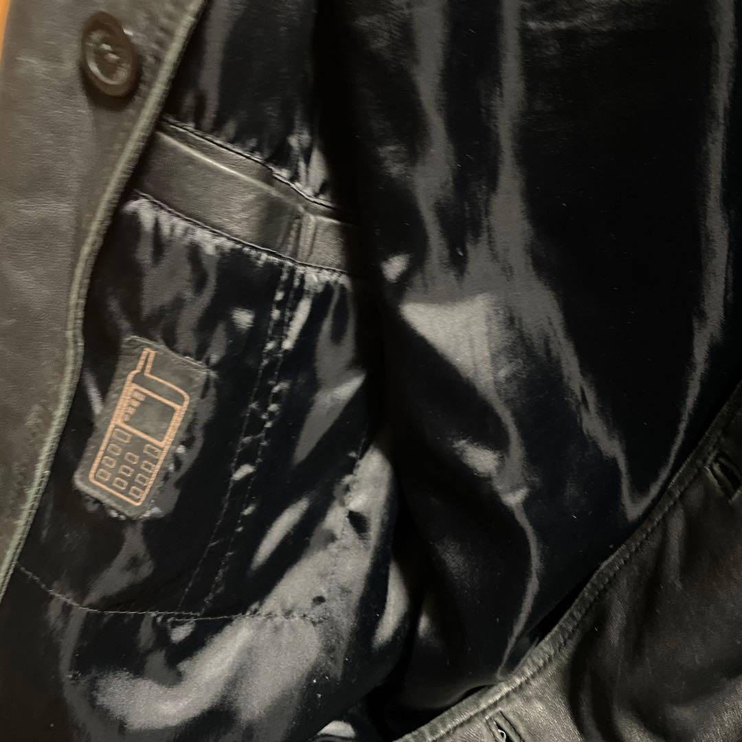 レザー古着 希少ビッグサイズ ラム本革カバーオール カーコート ヴィンテージ