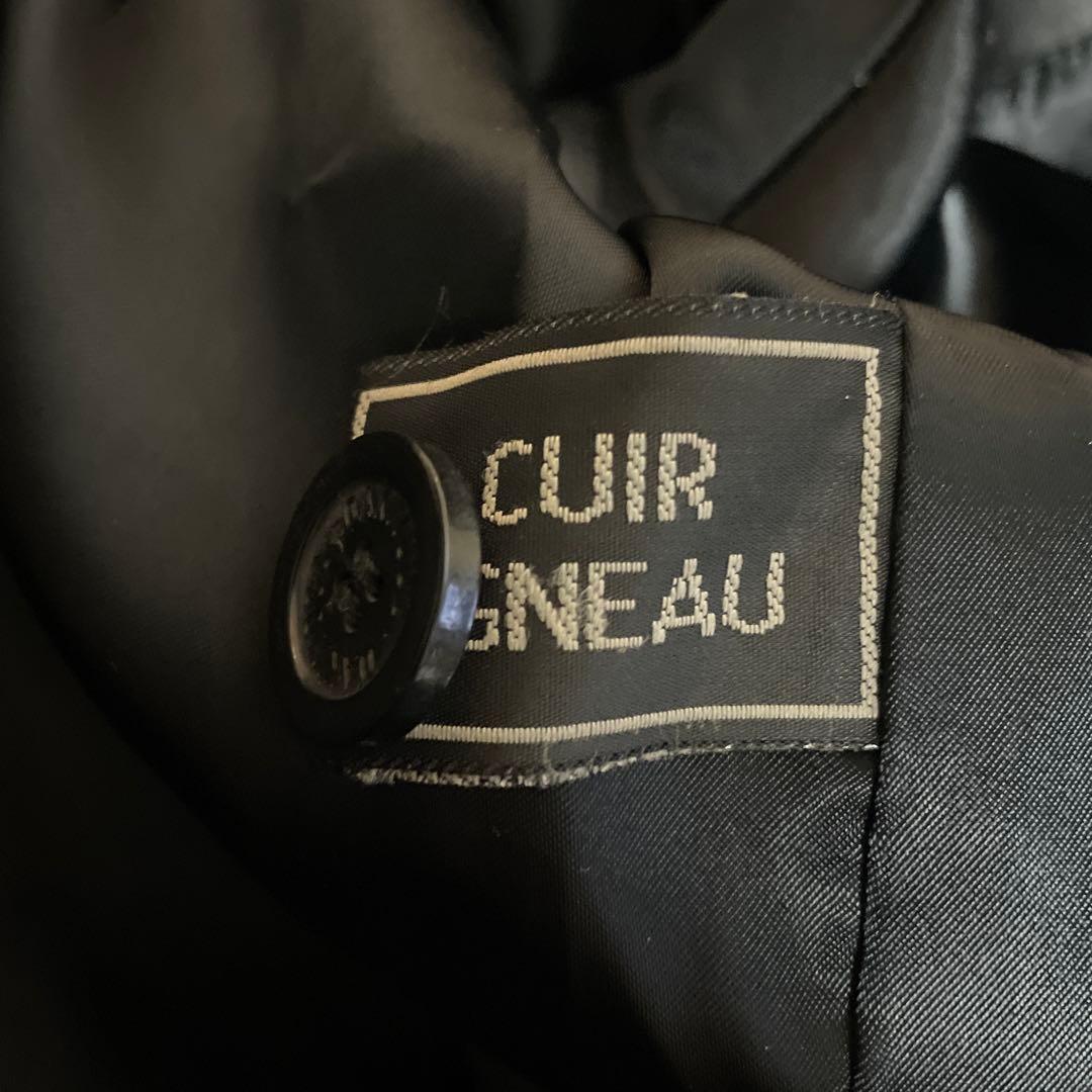 レザー古着 希少ビッグサイズ ラム本革カバーオール カーコート ヴィンテージ