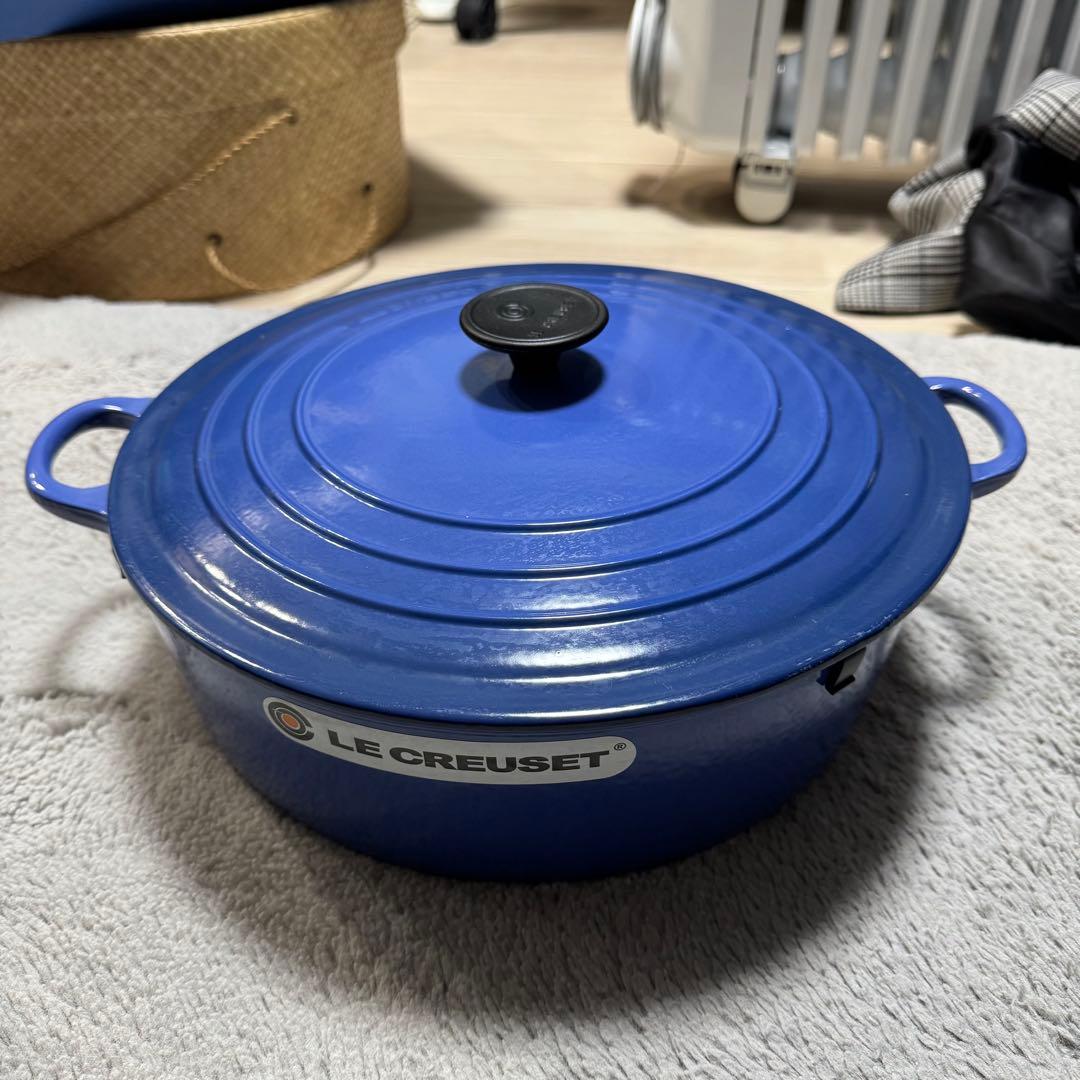 【希少】 LE CREUSET ル・クルーゼ ココット・ロンド 30cm ブルー