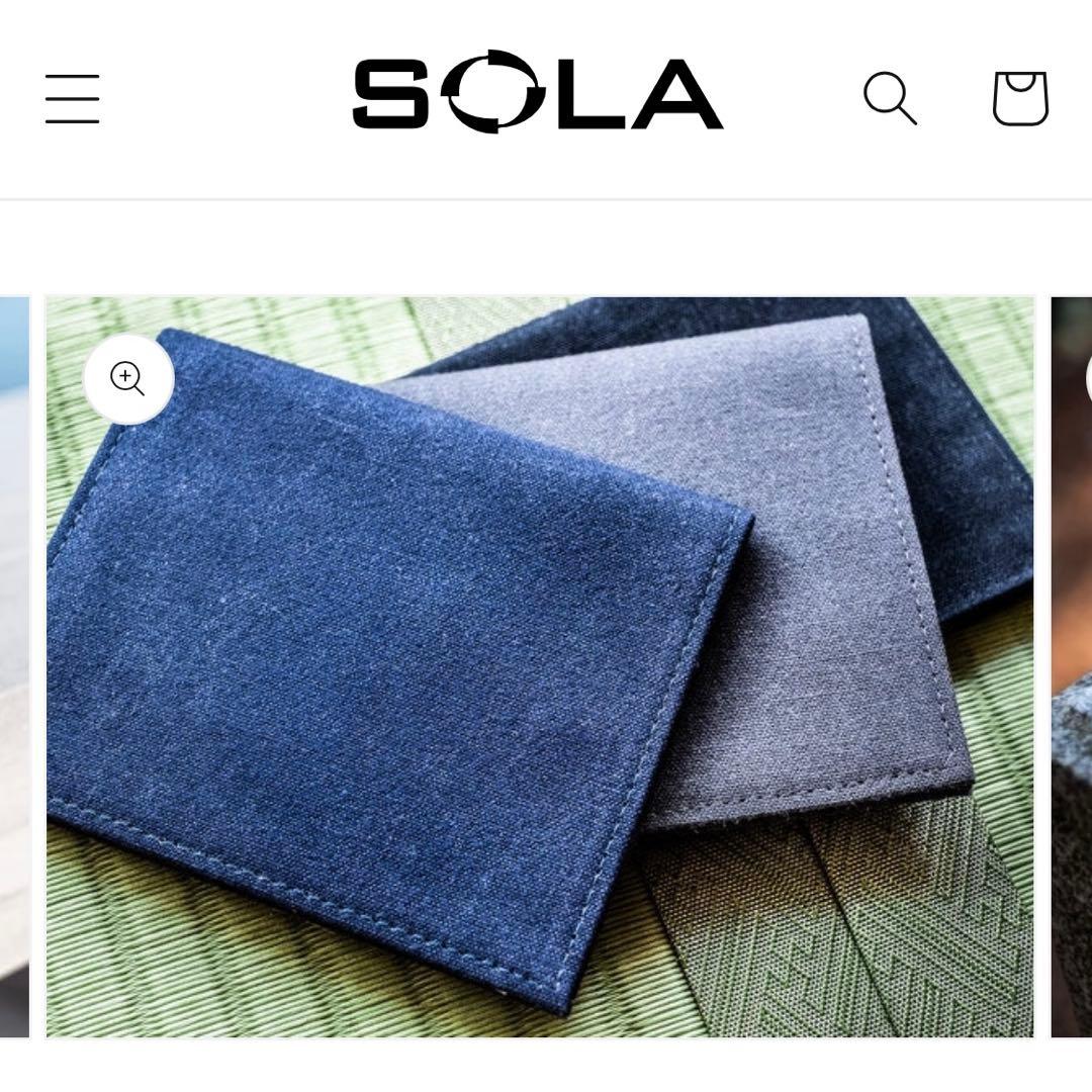 【新品未使用】日本製 SOLA Tenuis3 二つ折り財布/Blue