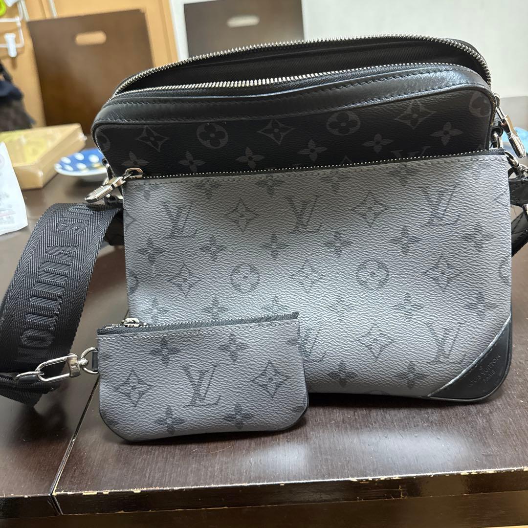 【美品】ルイヴィトン モノグラムエクリプス トリオメッセンジャー
