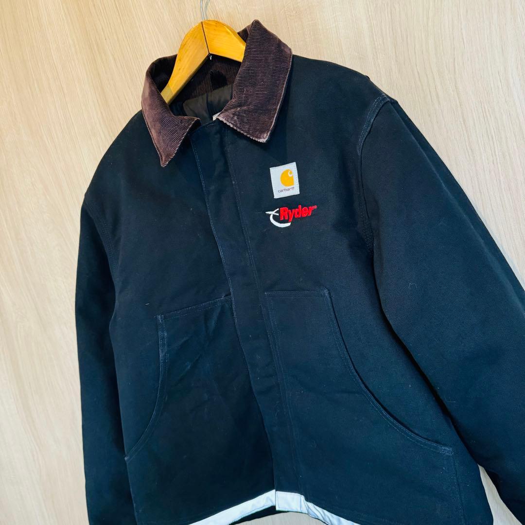 【USA製】Carhartt トラディショナルジャケット J02 企業ロゴ 44