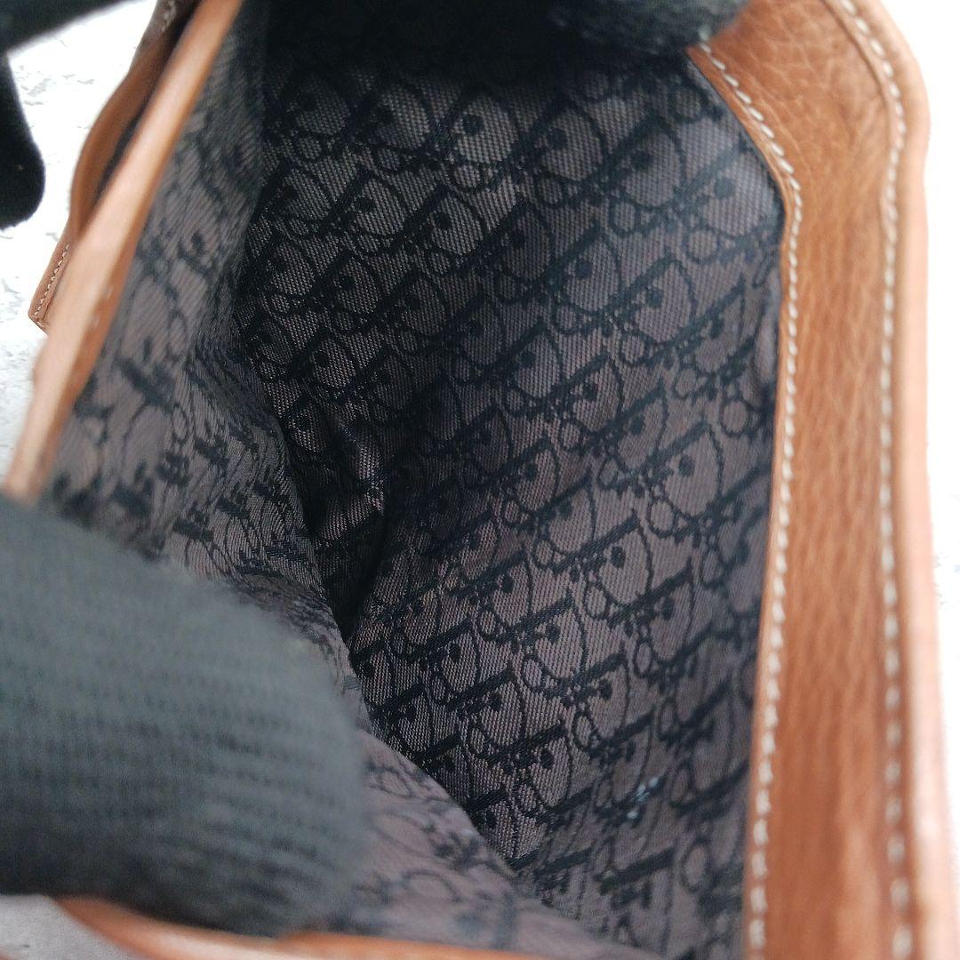 ✨美品✨ ディオール レザー サドル トロッター 三つ折り 長財布 ブラウン