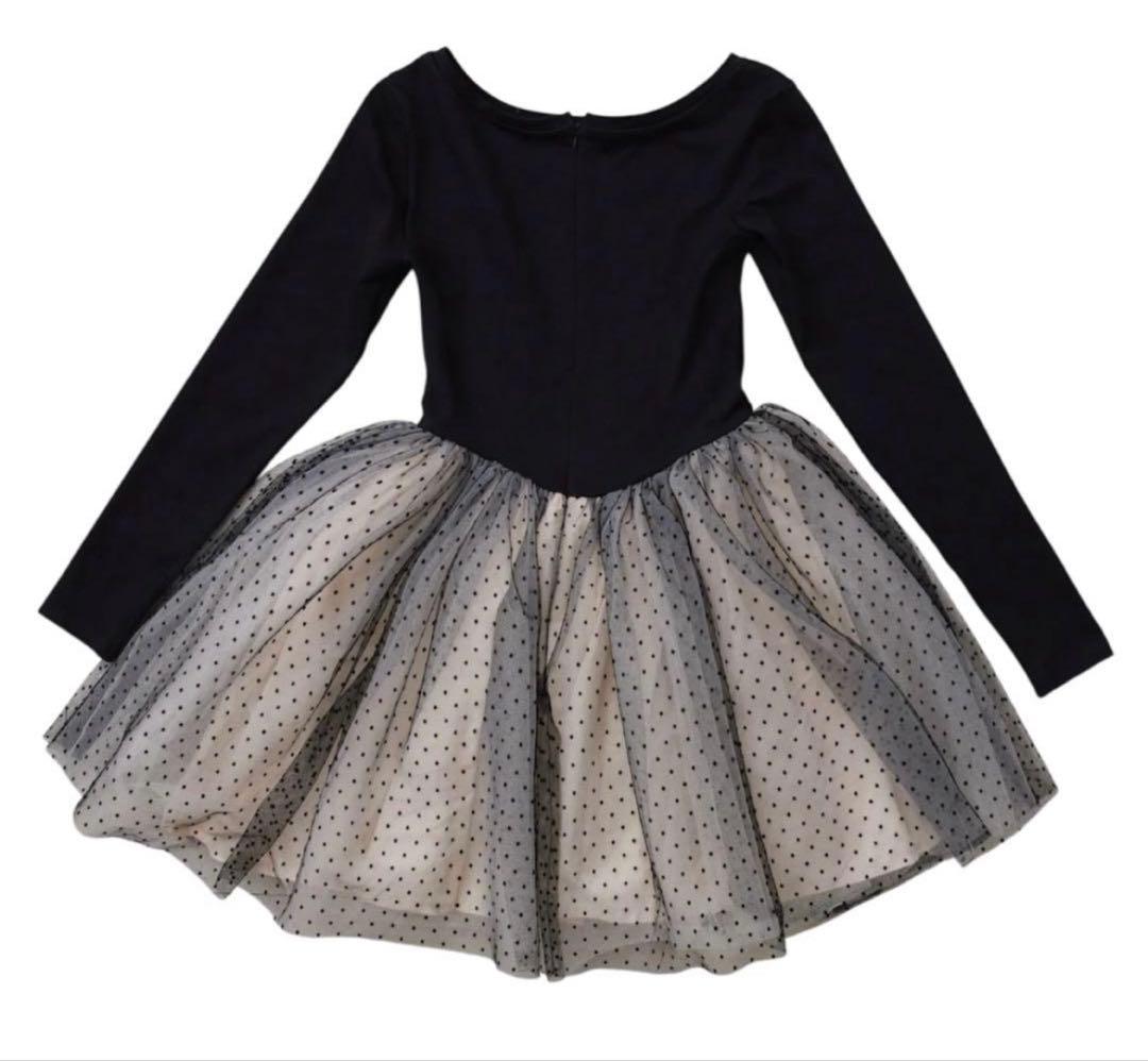 ワンピース Ballerina dot tulle docking one-piece