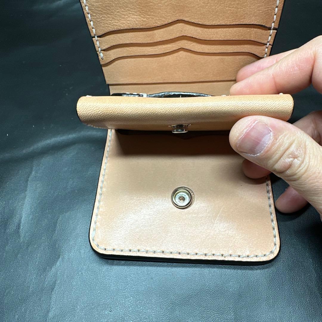 フル栃木レザー　バタフライウォレット　二つ折り　ケース　分離型