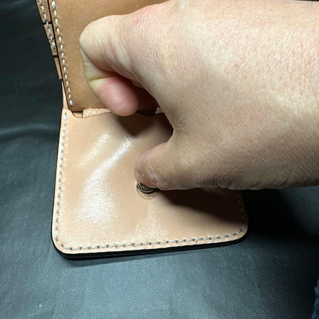 フル栃木レザー　バタフライウォレット　二つ折り　ケース　分離型