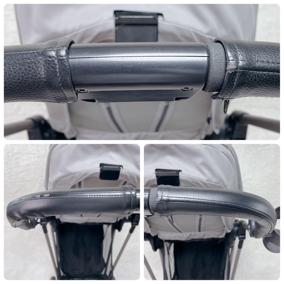 軽量✨ cybex　merio　メッシュ 高級ベビーカー　レザー ハンドルカバー