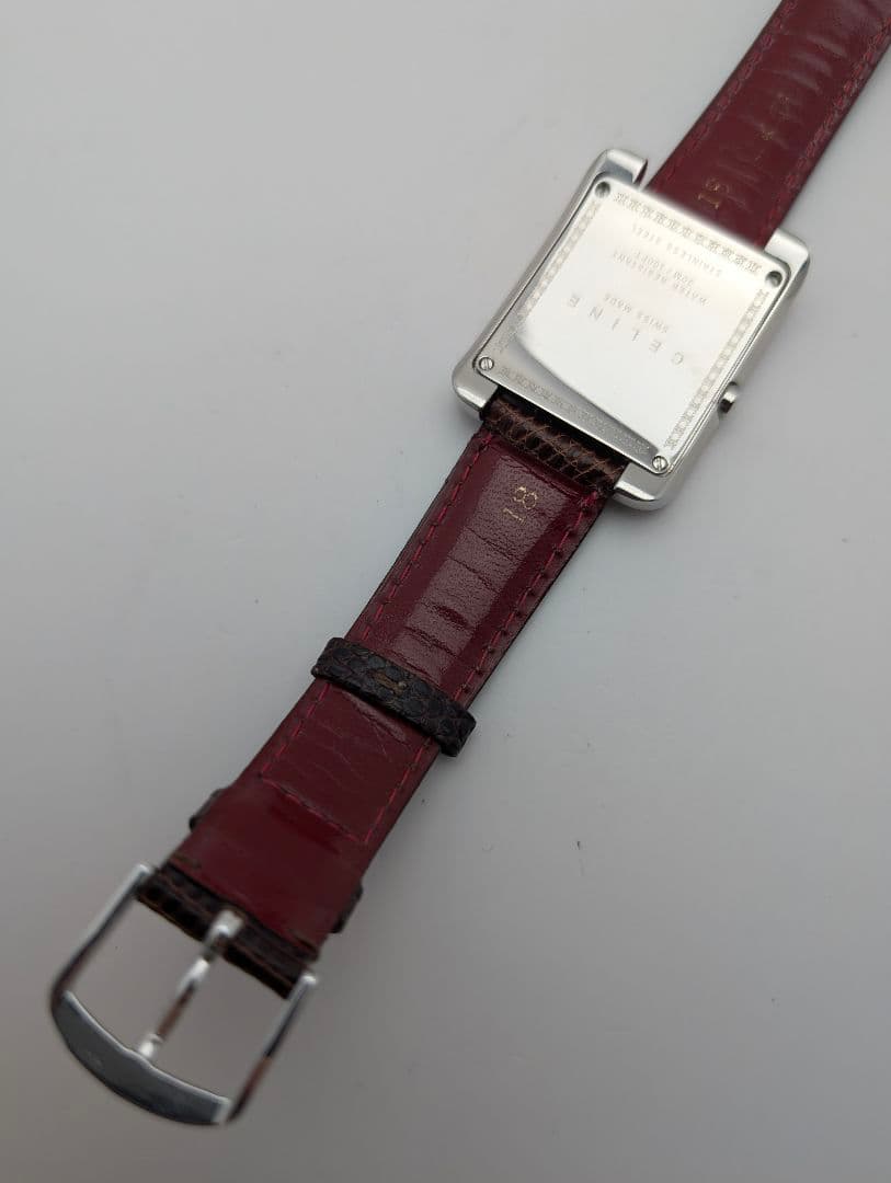 CELINE セリーヌ キャレカフ レディース腕時計 スクエア 稼働品