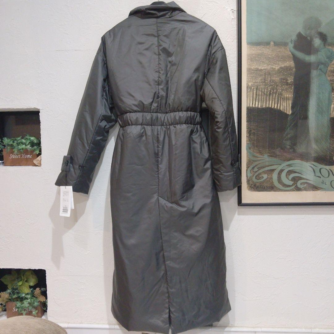訳有り新品未使用❣️MOGA グレー 綿入りロングコート ベルト付き定価…約8万