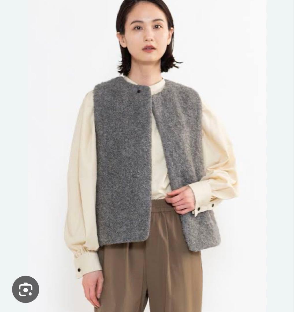 hyke ハイク　アストラカンベスト　ボアベスト　キルティングベスト