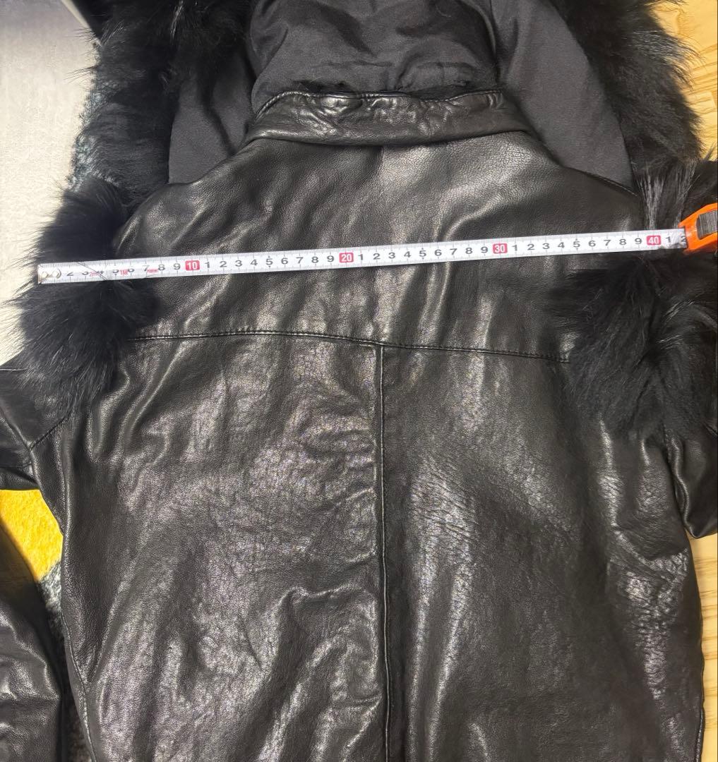 【激レア】GiorgioBrato│黒リアルファーラムレザージャケット40サイズ