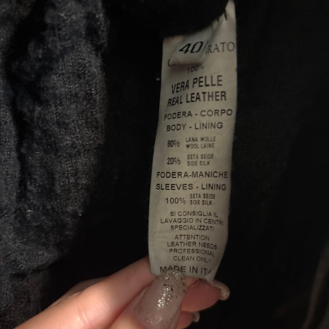 【激レア】GiorgioBrato│黒リアルファーラムレザージャケット40サイズ