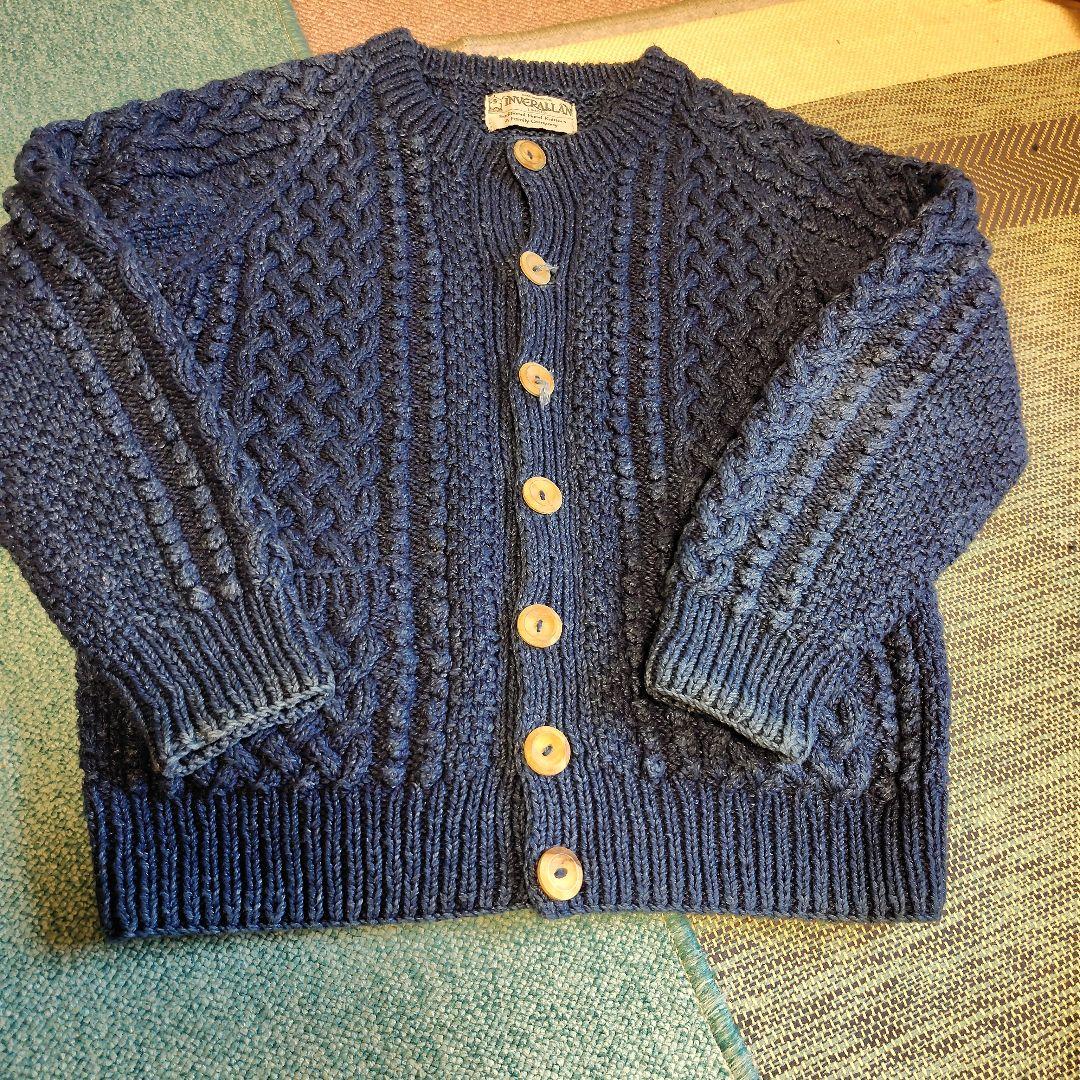 INVERALLANインバーアラン4Aカーディガンインディゴコットン