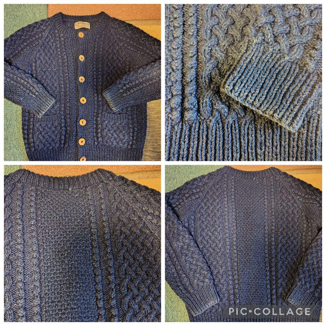 INVERALLANインバーアラン4Aカーディガンインディゴコットン