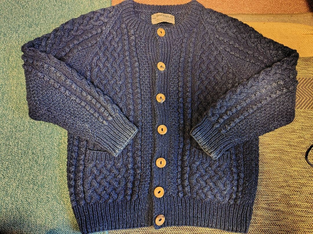 INVERALLANインバーアラン4Aカーディガンインディゴコットン