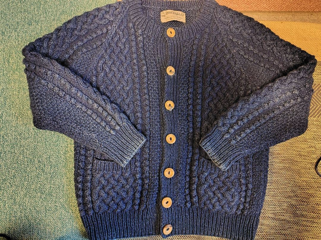 INVERALLANインバーアラン4Aカーディガンインディゴコットン