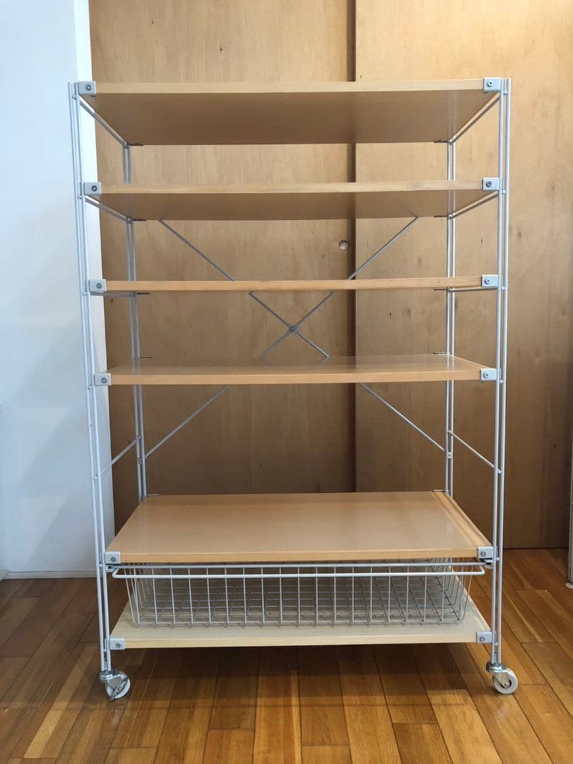 一都三県0円～配送 無印良品　ユニットシェルフ　引出し&キャスター付き