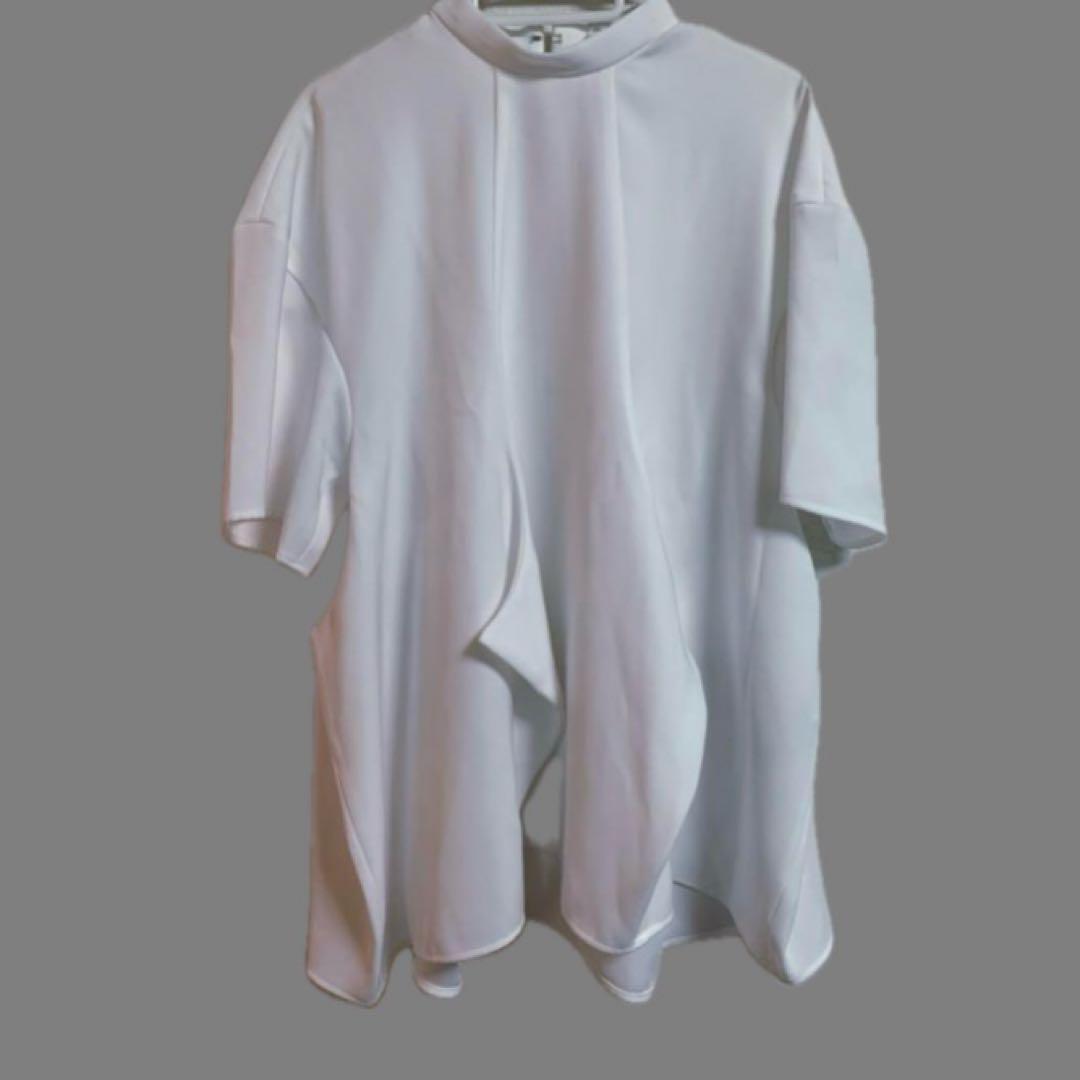 ENFOLD ホワイト　SQUARE-HEM PULLOVER エンフォルド