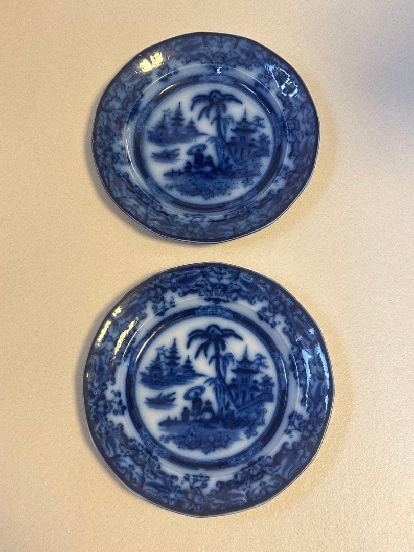 【土日、祝日SALE中】 19世紀後半のヨーロッパ製アンティーク陶器皿