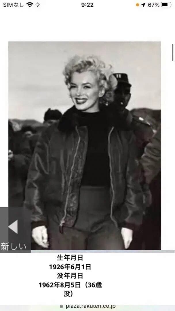 silver stone Bー15C ネイビー　モンローフライトジャケット