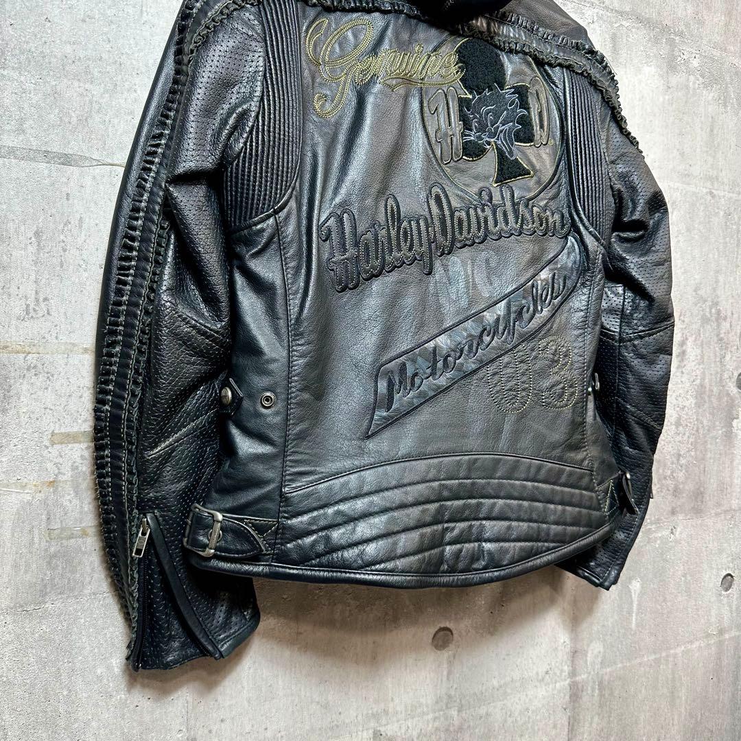 2012 Harley-Davidson レザージャケット 刺繍 カスタムモデル