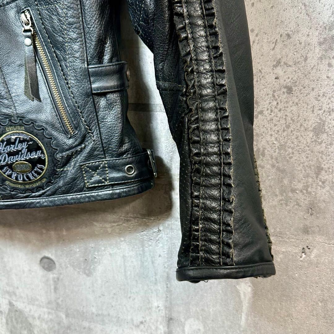 2012 Harley-Davidson レザージャケット 刺繍 カスタムモデル