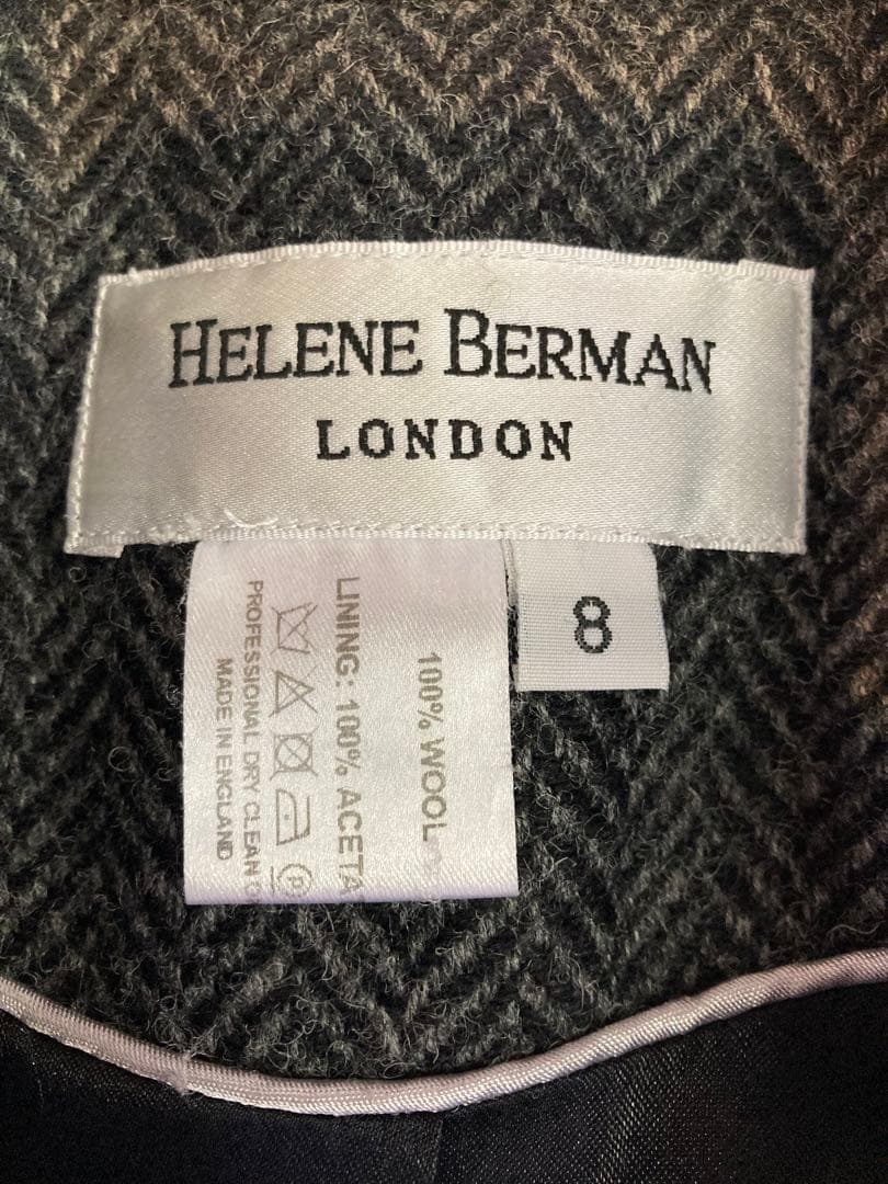 ヘリンボーン柄のマキシ丈チェスターオーバーサイズコート 5.5万