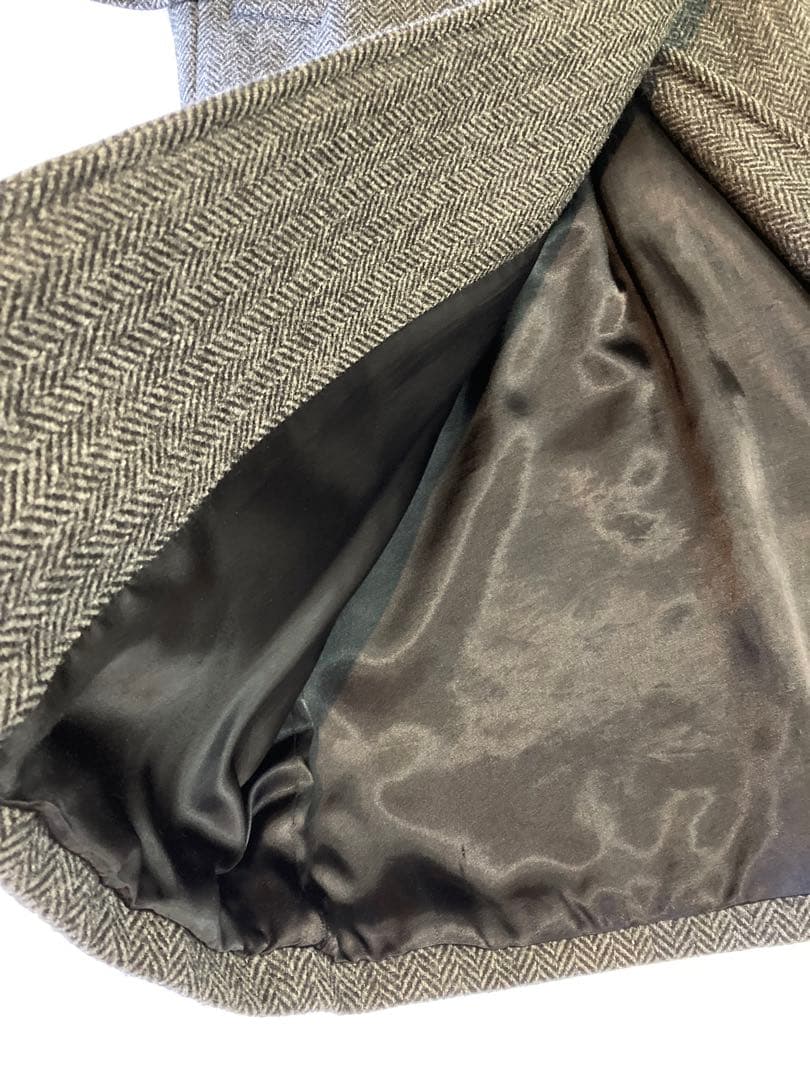 ヘリンボーン柄のマキシ丈チェスターオーバーサイズコート 5.5万