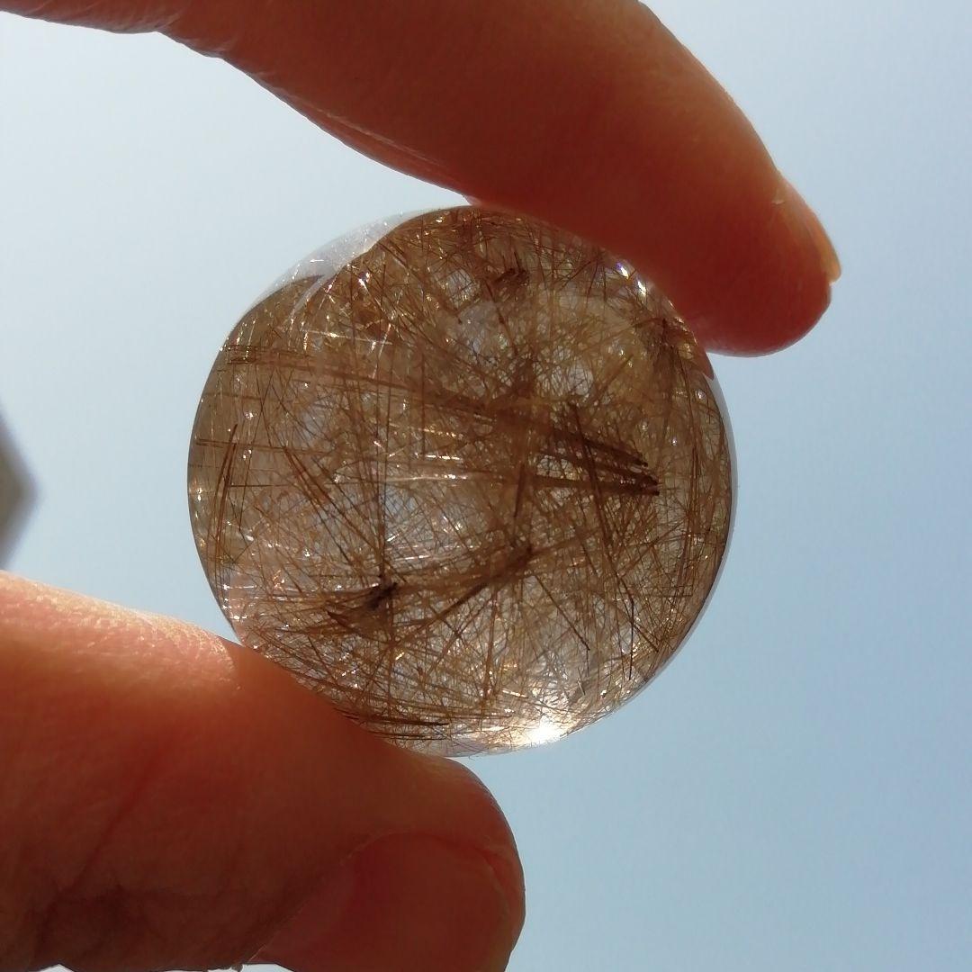 天然石ルチルクォーツ　スフィア