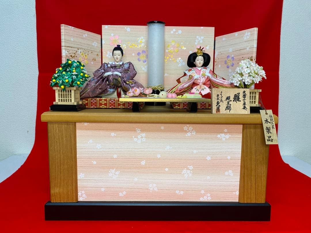 東京久月　雛人形　親王飾り収納セット・サイズ間口約５０×奥行約３０×高さ約４８㎝