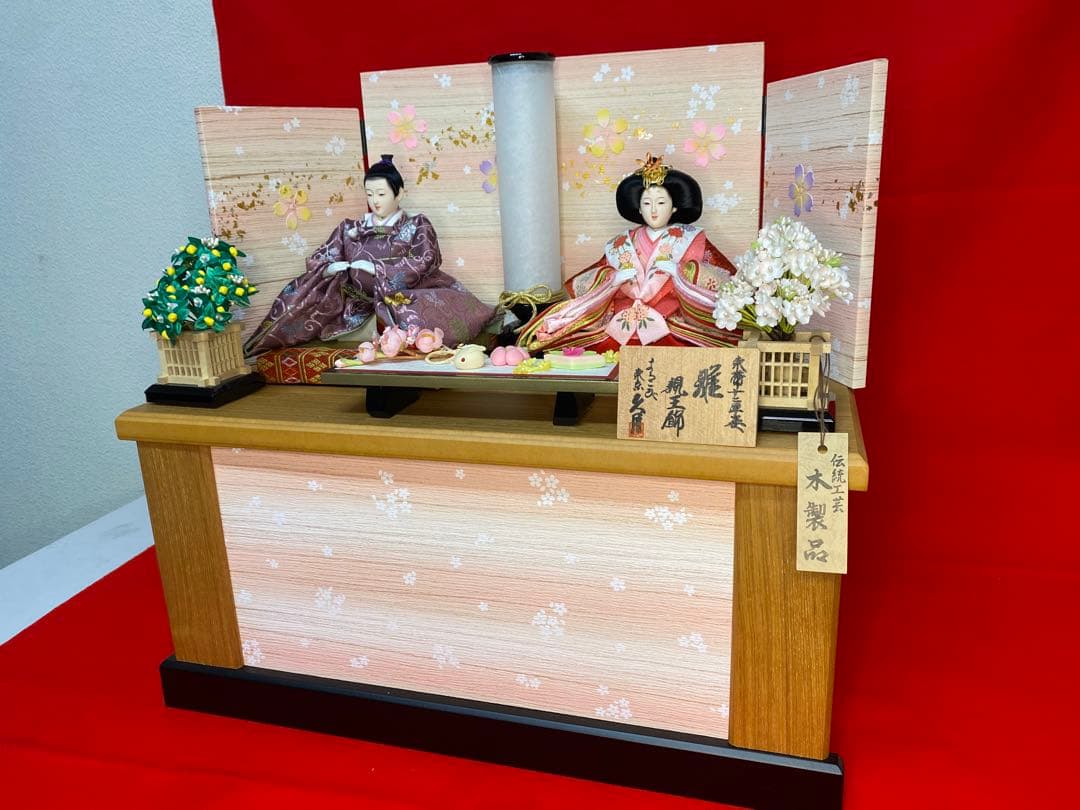 東京久月　雛人形　親王飾り収納セット・サイズ間口約５０×奥行約３０×高さ約４８㎝