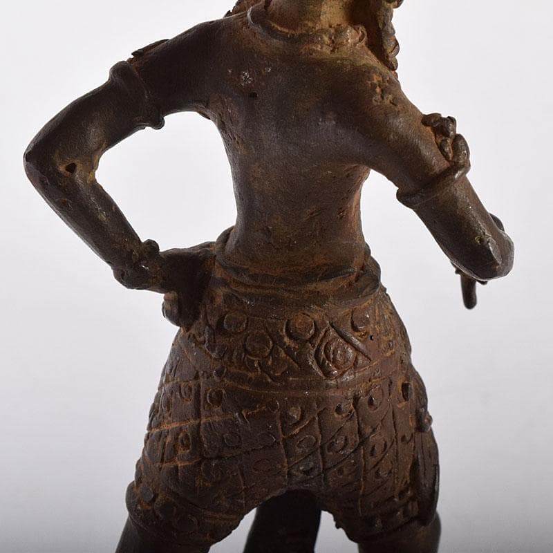 まめ太。　東南アジア　アフリカン美術　銅製　人物像　置物　V　8056