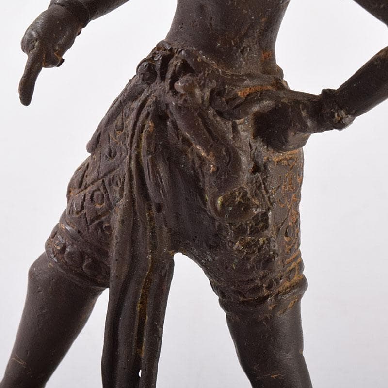 まめ太。　東南アジア　アフリカン美術　銅製　人物像　置物　V　8056