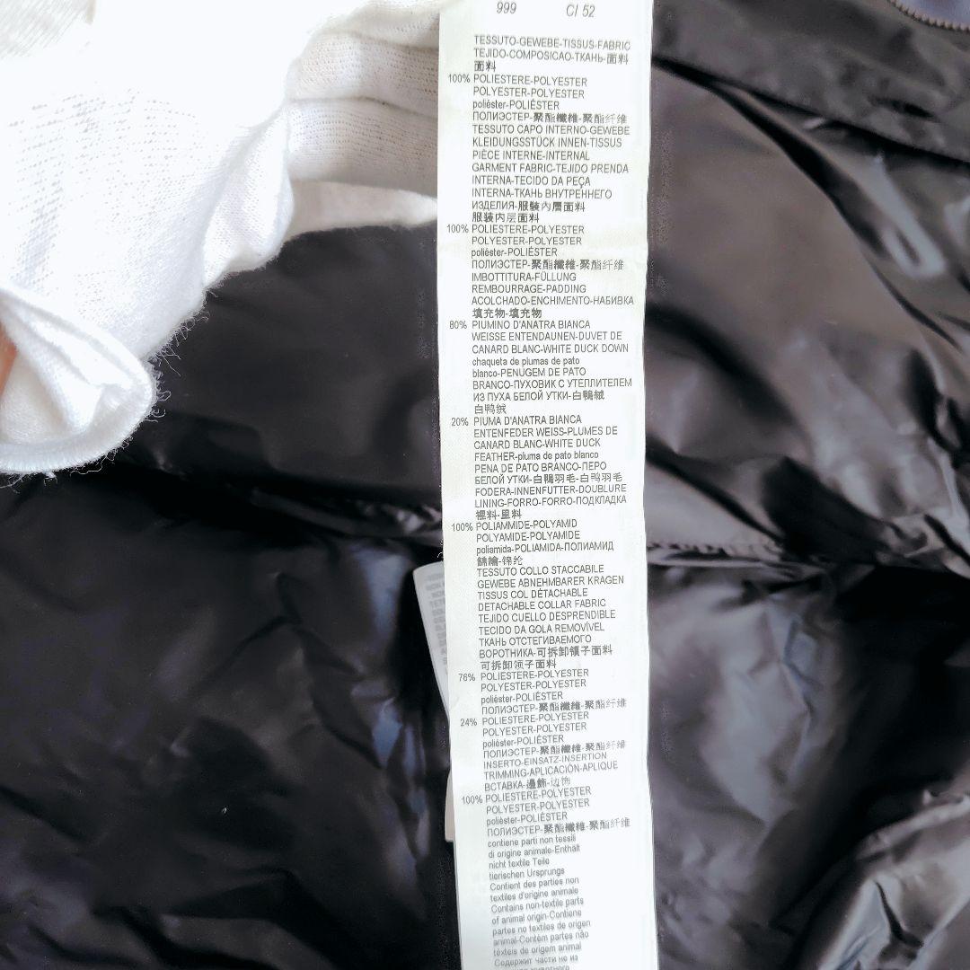 希少 アルマーニ 極暖 ホワイトダックダウンコート ライナー ファー リボン