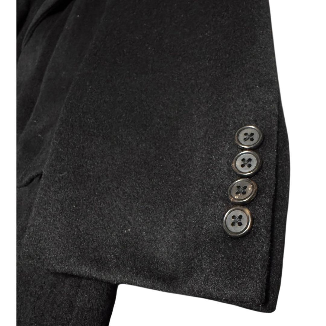 美品 ポロバイラルフローレン 90s 比翼 ウール チェスターコート ブラック